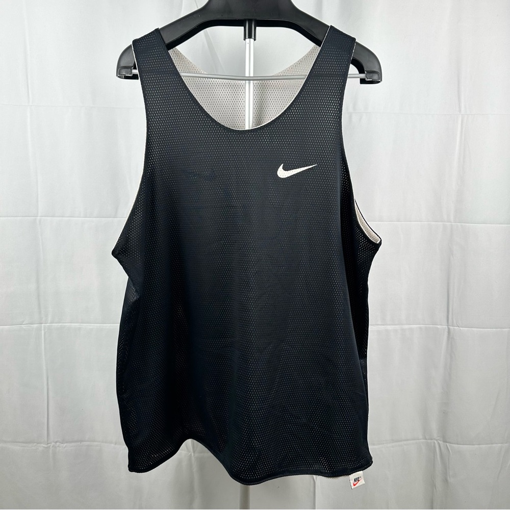 Vintage 90s Men’s Nike Basketball Black & White Reversible Tank Top Size X-Large